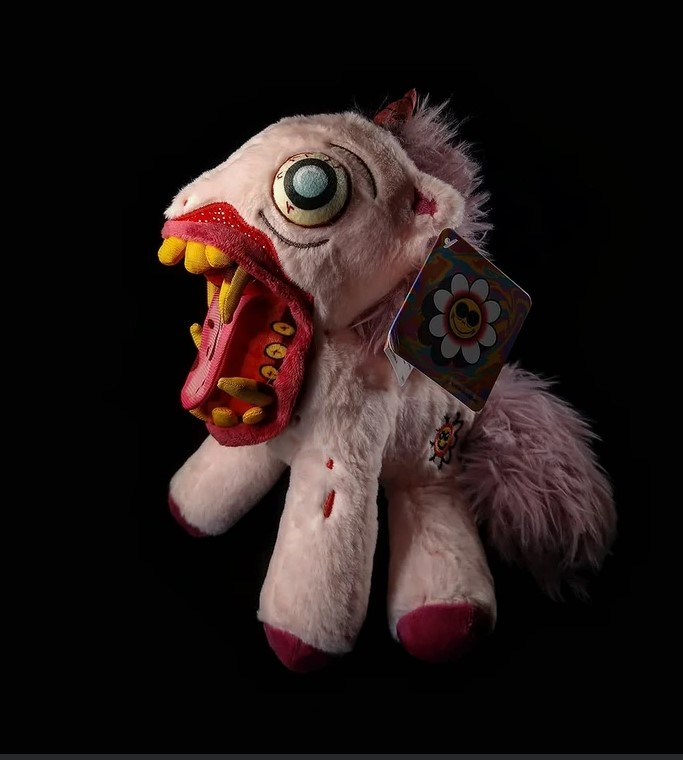 Saritasangerart Lilo & Stitch - Horror unicorn dreadly Pluche knuffel - Roze